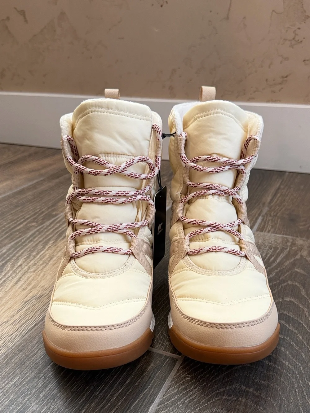 SOREL Women's Honey White/Ceramic Whitney II Plus Lace Waterproof Boot—10
